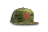 Leather Seal MultiCam® Flat Brim Trucker Hat